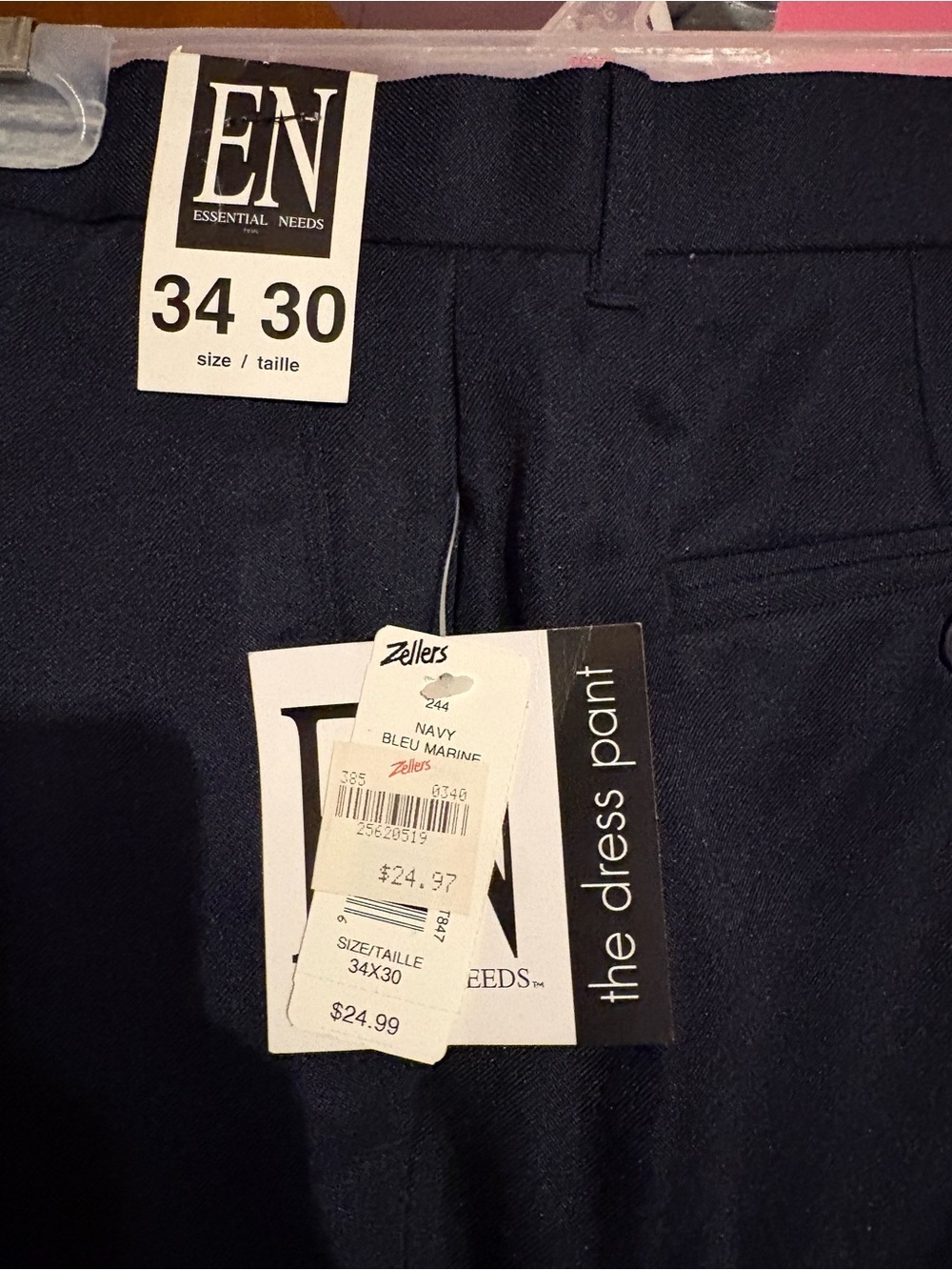 Men's Navy Dress Pants - 34x30